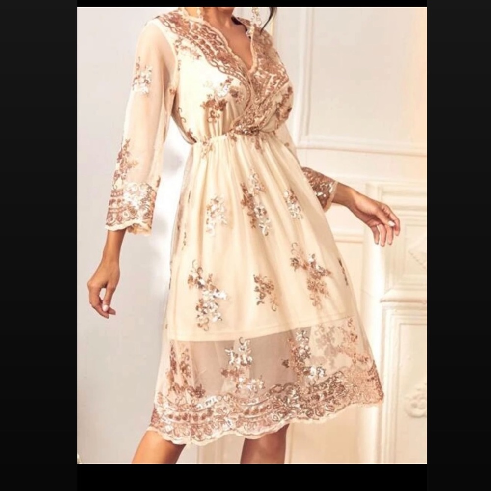Gold Dress,Size M